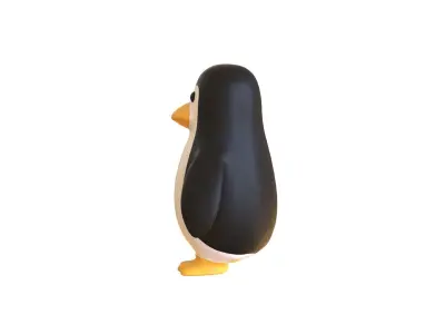 Cartoon Penguin v002 Low-poly 3D model