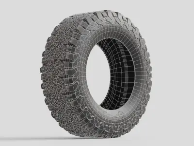 Offroad Tire Free low-poly 3D model