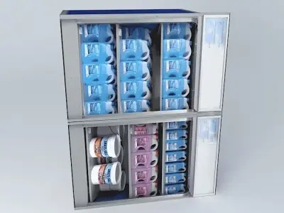 Outdoor boxes type 2 Statoil Fuel Retail Riga Latvia Free 3D model