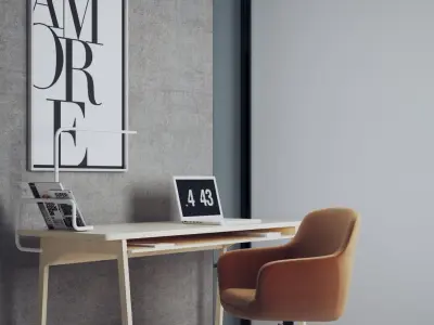 Office chair Low-poly 3D model