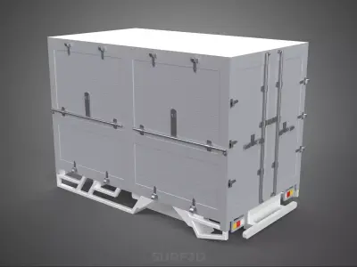 STANDARD BED TRAILER BOX CUBE TRUCK CARGO PICKUP FREIGHT VAN CAR 3D model