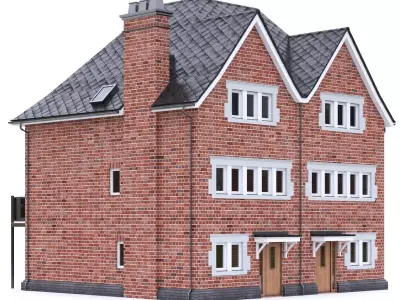 English Brick House 21 Low-poly 3D model
