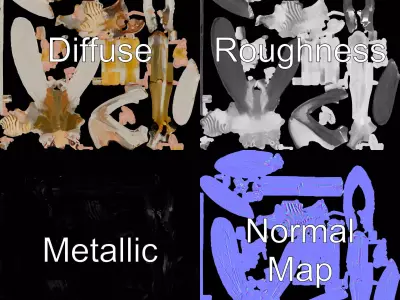 Insectoid Hybrid model pack Low-poly 3D model