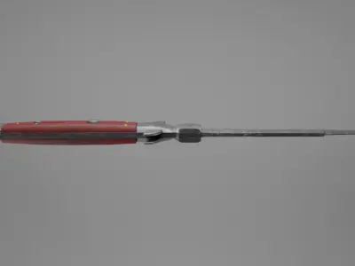 Stiletto Switchblade Lowpoly Knife Free low-poly 3D model