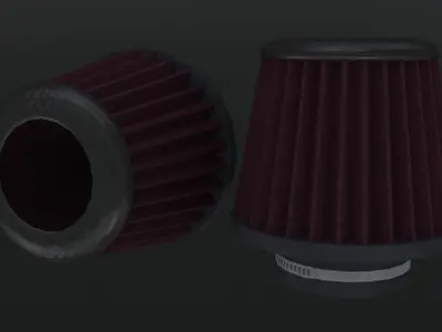 Conical Air Filter Pack Free low-poly 3D model