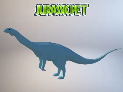 Massospondylus carinatus Low-poly 3D model