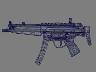 SAS MP5 Free low-poly 3D model