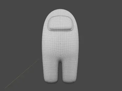 Among Us Game Character Free low-poly 3D model