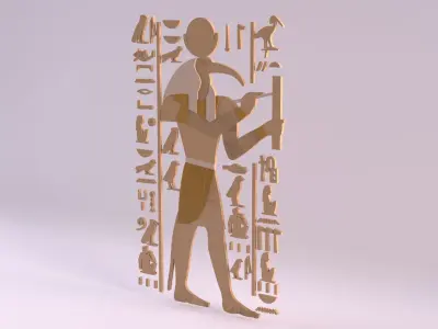 Egyptian Symbols - 046 Low-poly 3D model