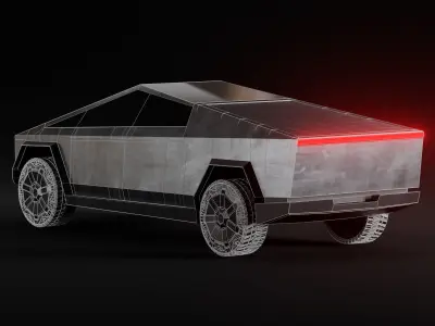 Tesla Cybertruck Low-poly 3D model