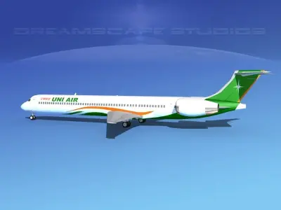 McDonnell Douglas MD-90 Uni Air 3D model