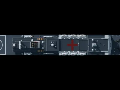 The Chinese Peace Ark hospital ship 3D model 3D model