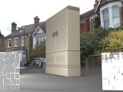 Electrical Distribution Cabinet 149 Low-poly 3D model