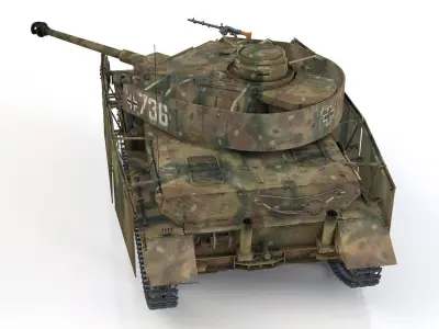 PzKpfw IV - Panzer 4 - Ausf J - 736 3D model