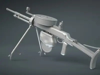 DT-29 Tank Machine Gun 3D model