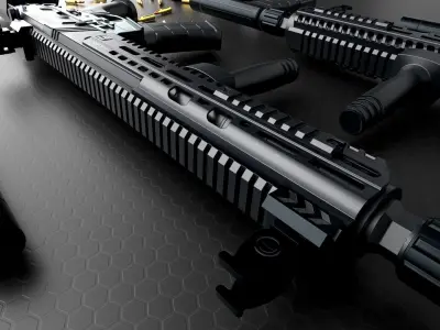 RM 31 Assault Rifle Low-poly 3D model