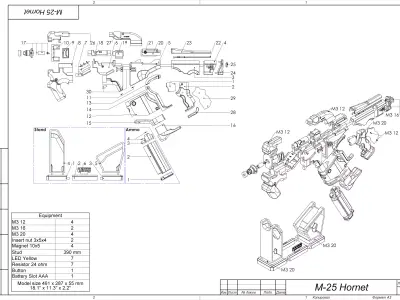 M-25 Hornet - Mass Effect - STL CAD bundle - Commercial Use 3D print model