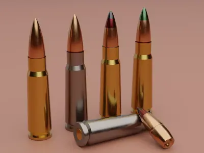762x39 bullet Low-poly 3D model