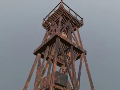 Tower definition Low-poly 3D model