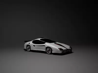 Sport car racing Low-poly 3D model