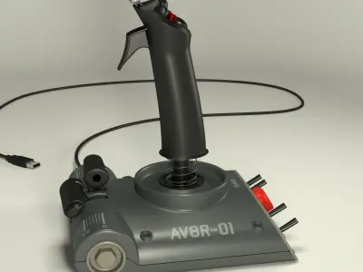 Saitek AV8R joystick 3D model