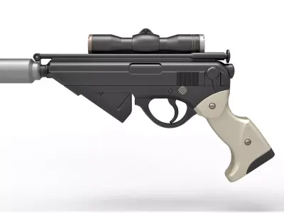 Blaster pistol Night Sniper X-8 from Star Wars 3D model
