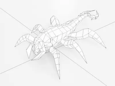 Scorpion low poly 3d model Low-poly 3D model
