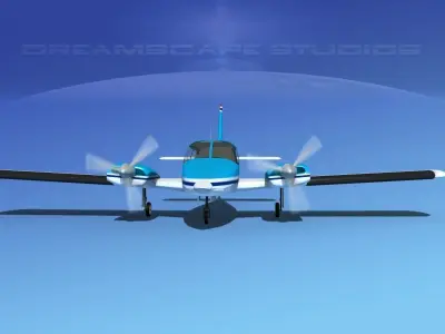 Piper PA-34 Seneca V04 3D model