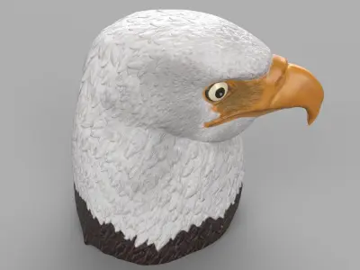 eagle head Low-poly 3D model