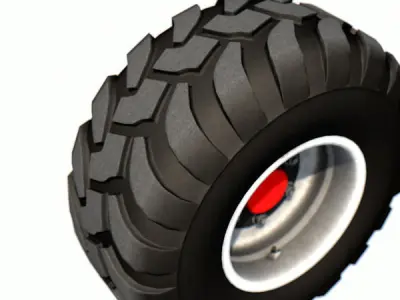 Trailer Wheel 560 60R22-5 Low-poly 3D model