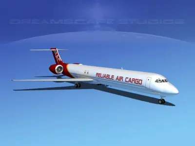Douglas MD-80 Reliable Air Cargo 3D model