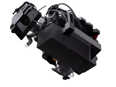 Honda K20C VTEC Turbo Engine Low-poly 3D model