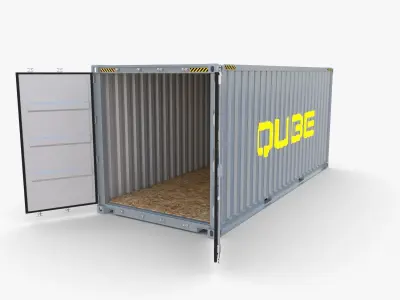 20ft Shipping Container Qube v1 3D model