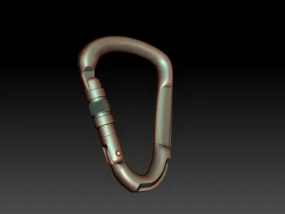 carabiner mosqueton multi COLORS Low-poly 3D model