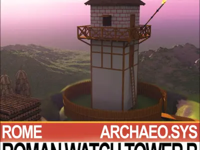 Roman Watch Tower B 3D model