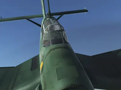 Junkers Ju 87 Stuka World War 2 dive bomber Low-poly 3D model