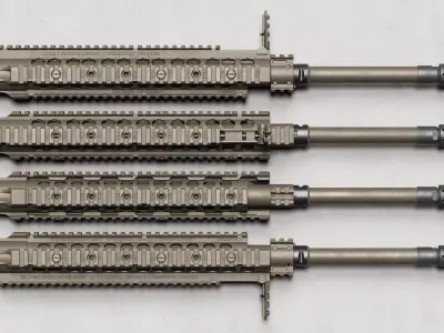 KAC - M110 - URX-2 Handguard - Replica Low-poly 3D model