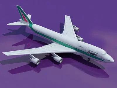 Boeing 747 Alitalia 3D model