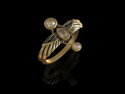 Egyptian Scarab Ring 3D print model