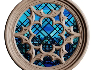 Gothic Window 03 3D model
