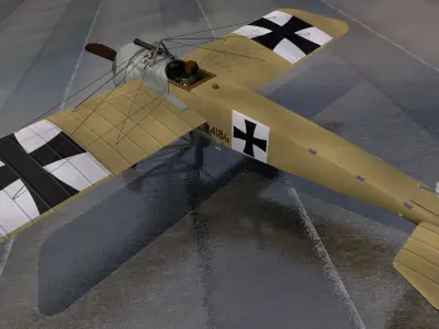 Fokker E-I and E-III Eindecker 3D model
