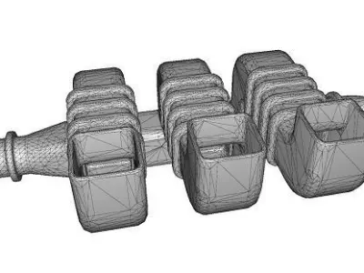 Aluminium HVAC Duct Low-poly 3D model