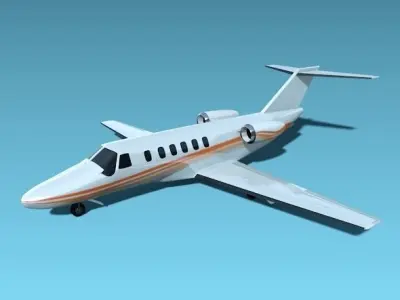 Cessna Citation CJ2 business jet 3D model