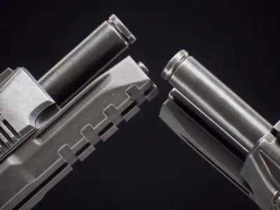 Cyberpunk Pistol Corporate Low-poly 3D model