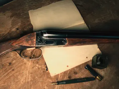 Double Barrel Sawed Off Low-poly 3D model