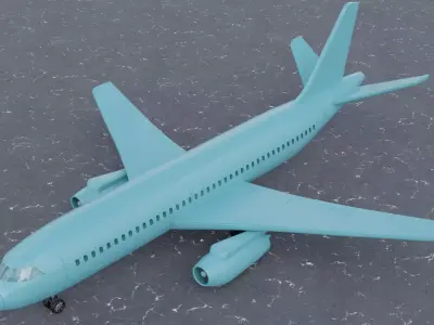 Dassault Mercure 100 Airplane 3D model