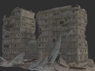 destruction Low-poly 3D model