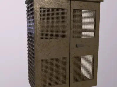 Military Locker - PBR Game Ready-  Low-poly 3D model Low-poly 3D model