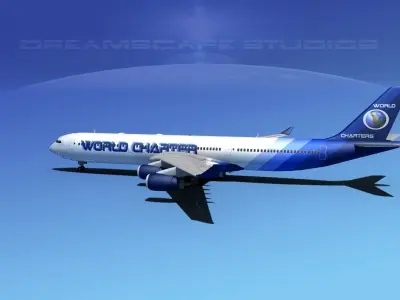 Airbus A340-600 World Charters 3D model
