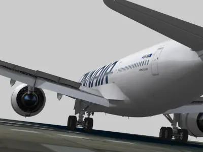 Airbus A350-900 XWB Finnair OH-LWA Low-poly 3D model